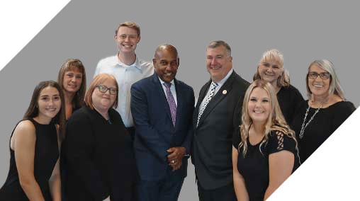 Group photo of attorneys and staff